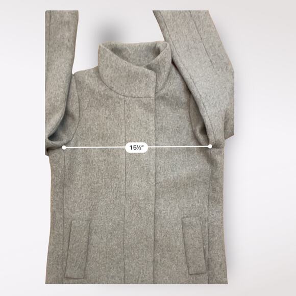 J.Crew‎ Mercantile Gray Wool City Coat NWT Size 2 - Picture 5 of 13